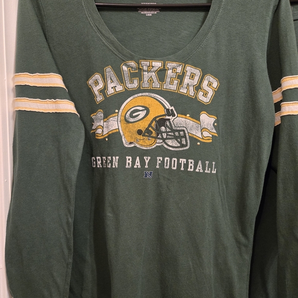 Packers Women's Long Sleeve Tees - Green and Gray - Picture 5 of 6
